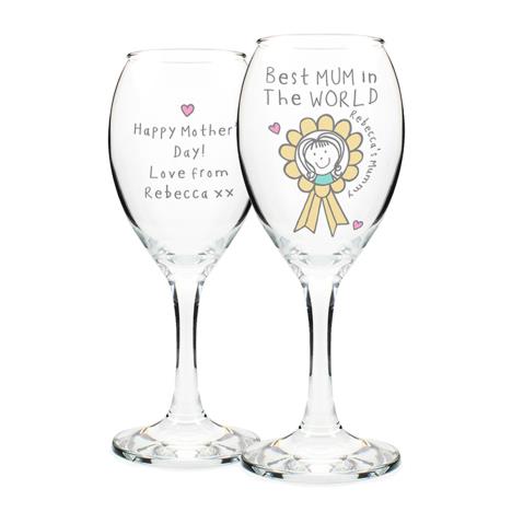 Personalised Purple Ronnie Rosette Wine Glass £10.99
